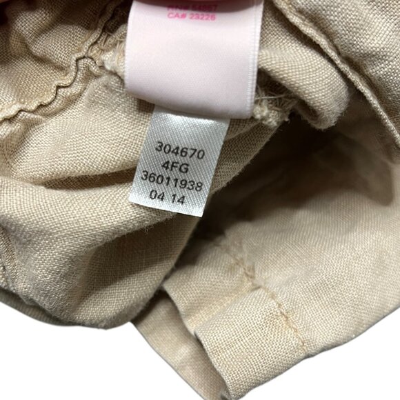 Vintage Victorias Secret‎ 100% Flax Linen Pants Size 6 Light Beige Tan - Picture 6 of 6